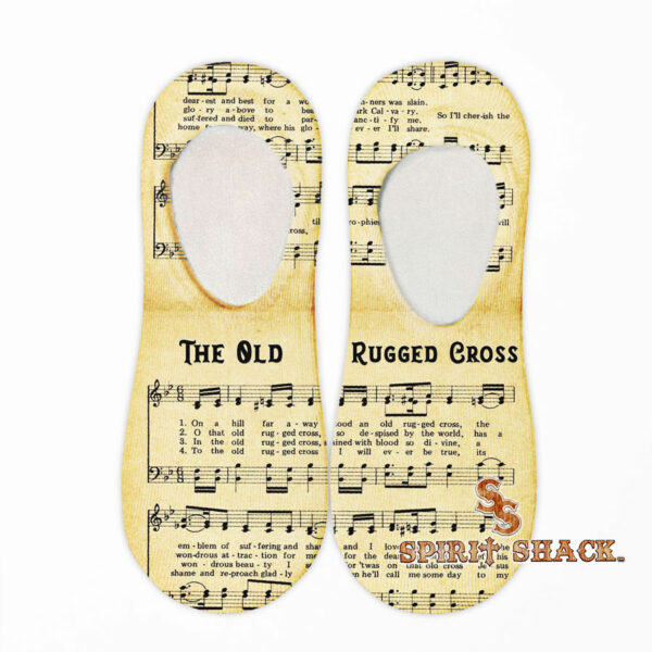 Hymn Rugged Cross No Show Socks
