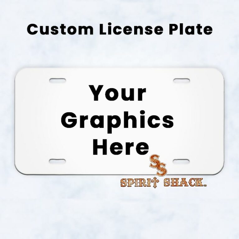 (Your Custom Graphics) License Plate Spirit Shack Oklahoma