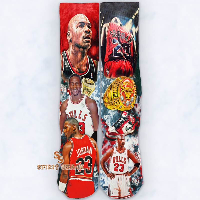 Michael Jordan (Basketball Legend) ~ Tribute Streetwear Crew Socks ...